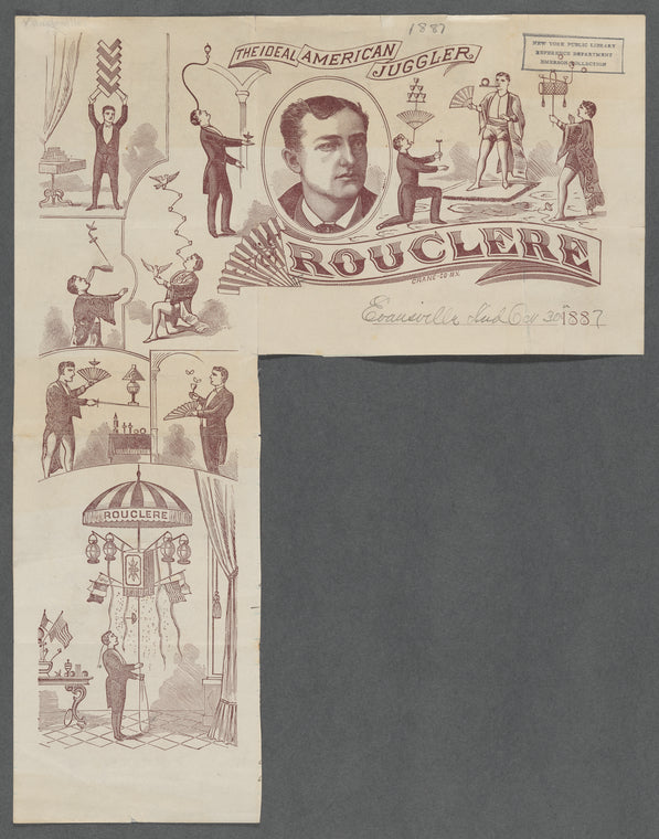 Promotional ephemera for The Ideal American Juggler, Rouclere