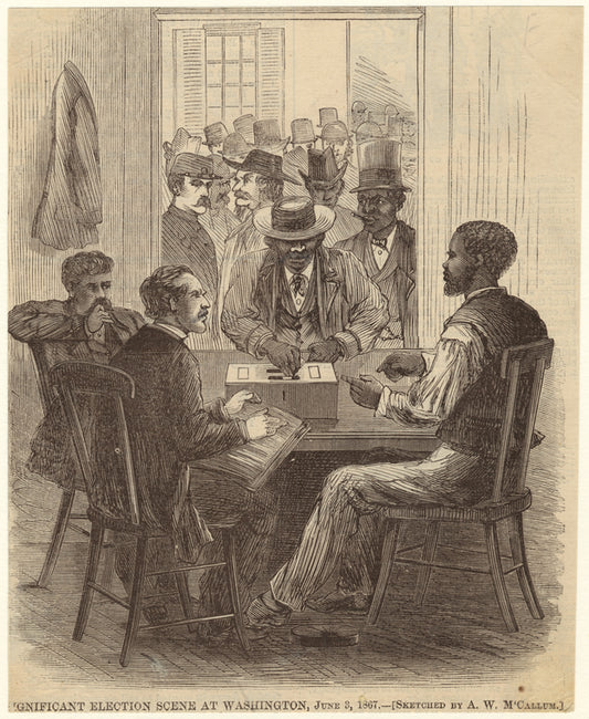 Significant election scene at Washington, June 3, 1867