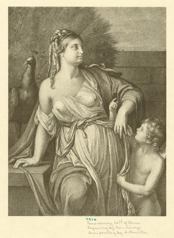 Juno wearing belt (or girdle) of Venus