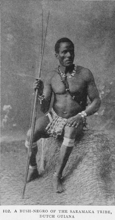 A Bush-Negro of the Saramaka tribe, Dutch Guiana