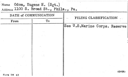 Odom, Eugene H. (Sgt.)
