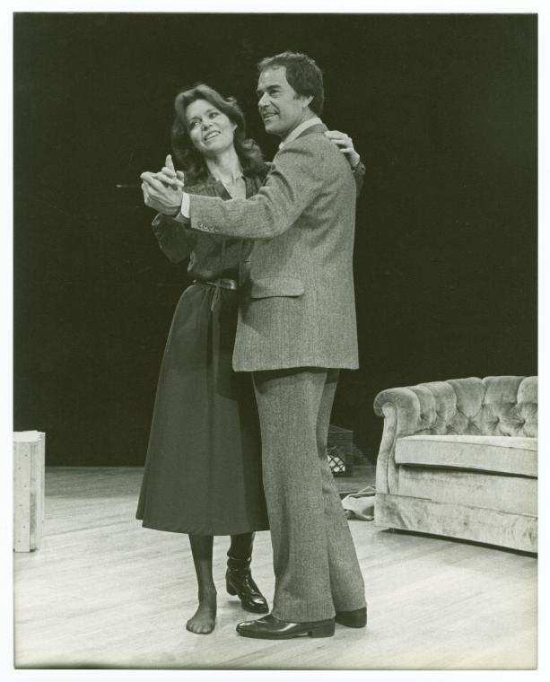 Barbara Feldon and Laurence Luckinbill in the stage production Past Tense