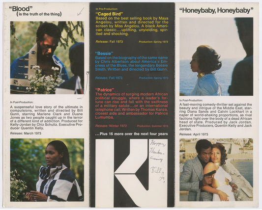 Kelly-Jordan Enterprises, Inc. brochure: Blood and Honeybaby, Honeybaby