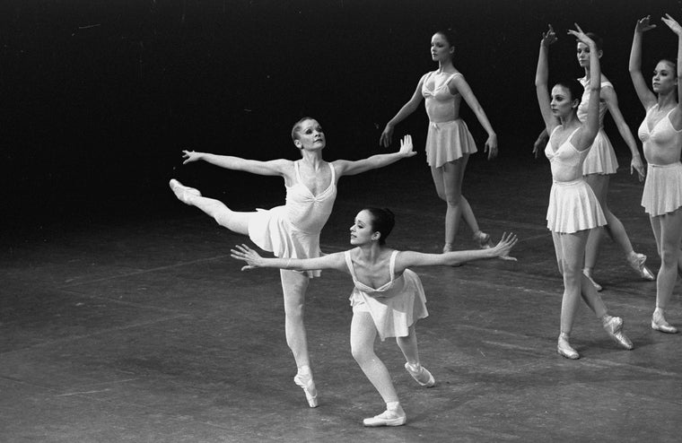 New York City Ballet production of "Concerto Barocco" with Elise Flagg and Nichol Hlinka, choreography by George Balanchine (New York)