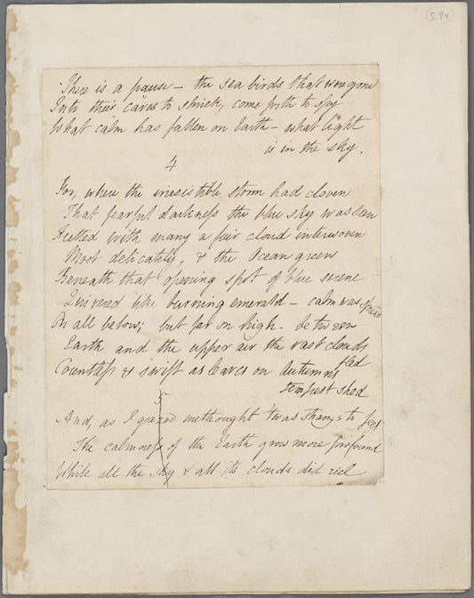 Laon and Cythna, Canto I.iii.7-I.v.9, and a cancelled stanza