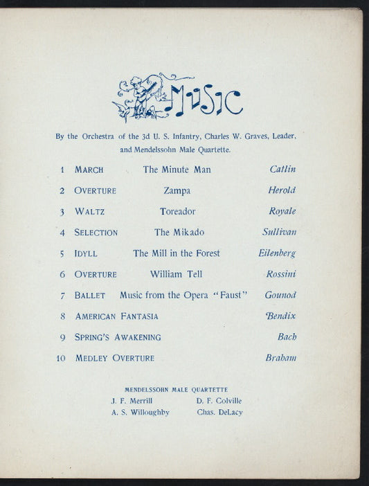 IN COMMEMORATION OF THE BIRTHDAY OF ABRAHAM LINCOLN [held by] MILITARY ORDER OF THE LOYAL LEGION OF THE UNITD STATES COMMANDERY OF THE STATE OF MINNESOTA [at] "HOTEL RYAN, ST. PAUL, MN" (HOT;)