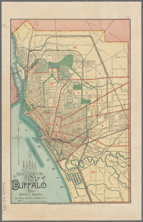 New map of the city of Buffalo