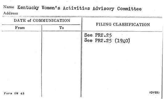Kentucky Women's Activities Advisory Committee