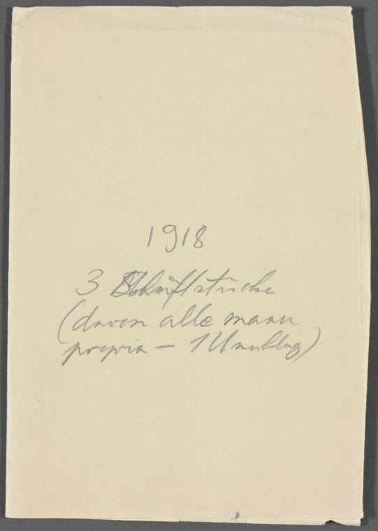 Stefan George letters to Ernst Morwitz, 1918