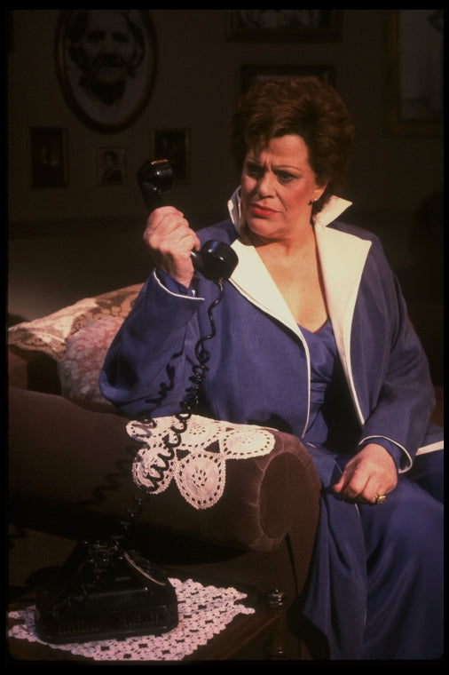 Actress Kaye Ballard in a scene fr. her one-woman Off-Broadway musical "Hey Ma!." (New York)