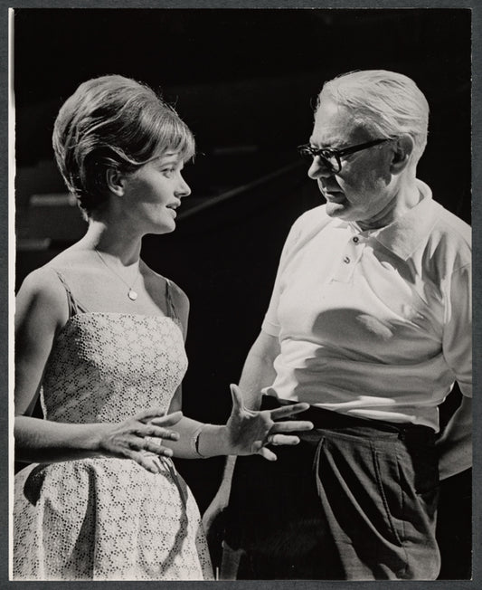 Guest hostess Florence Henderson and unidentified man during the August 11, 1964 episode of the TV variety series The Bell Telephone Hour