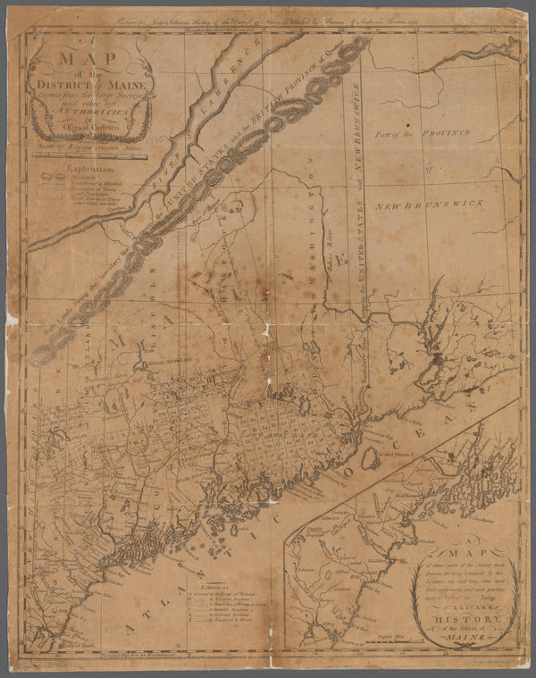 A map of the district of Maine: drawn from the latest surveys and other best authorities