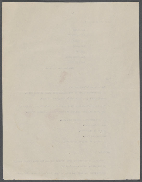 Script for "This Savage Parade"