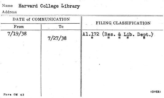Harvard College Library