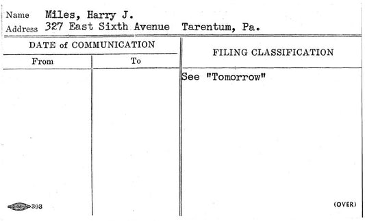 Miles, Harry J.