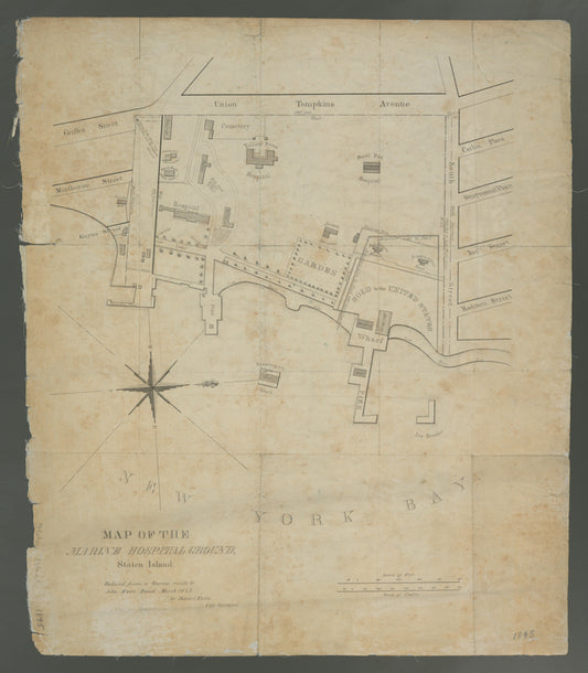 Map of the Marine Hospital ground, Staten Island