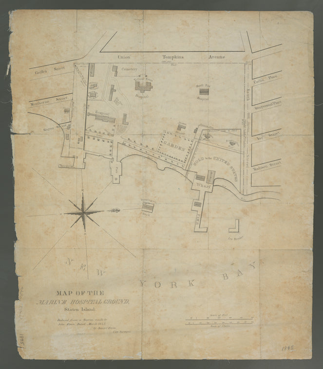 Map of the Marine Hospital ground, Staten Island
