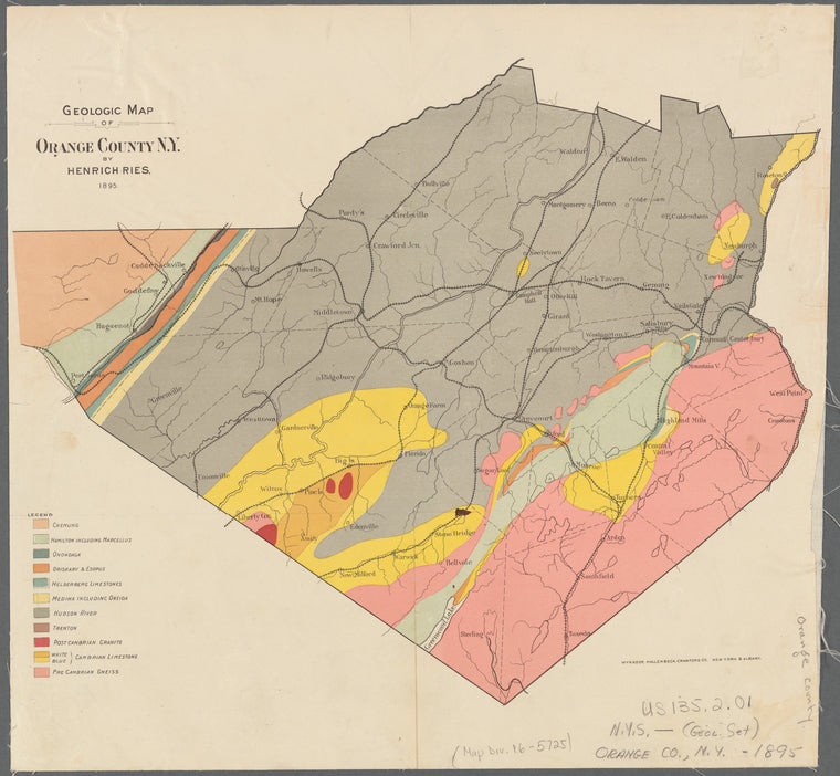 Geologic map of Orange County, N.Y.