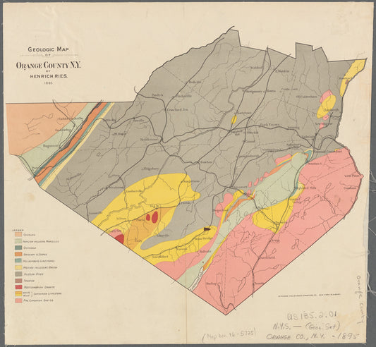 Geologic map of Orange County, N.Y.