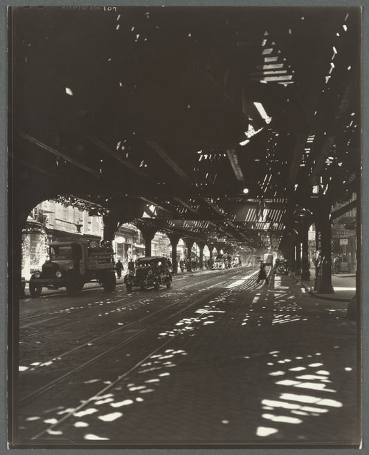 El, Second and Third Avenue lines, Bowery taken from Division St.