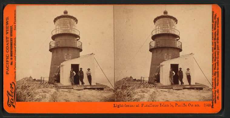 Light-house at Farallon Islands, Pacific Ocean.