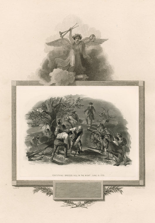 Fortifying Breed's Hill in the night, June 16, 1775.