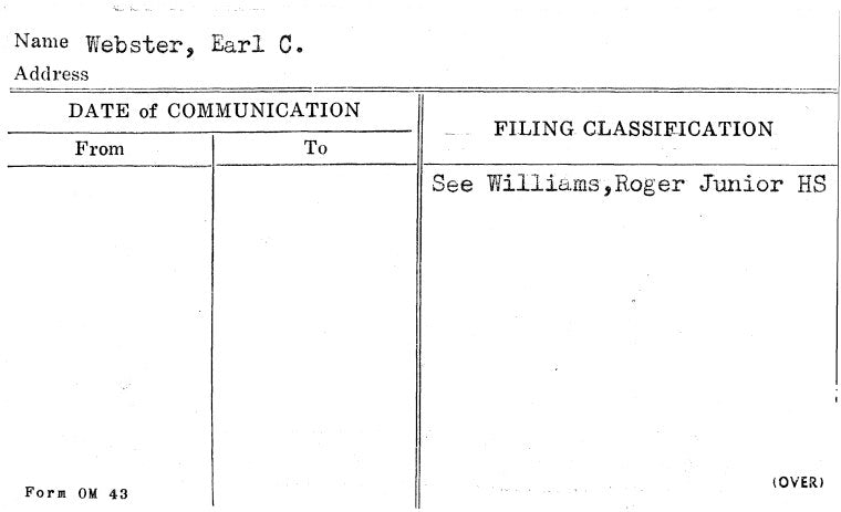 Webster, Earl C.