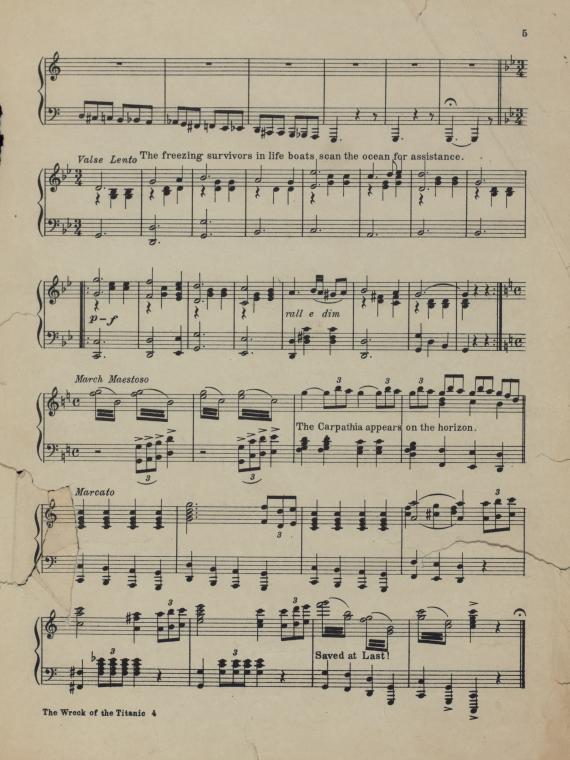 The wreck of the Titanic: piano solo