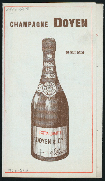 DINNER [held by] CIE GLE TRANSATLANTIQUE [at] SS LA CHAMPAGNE (SS;)