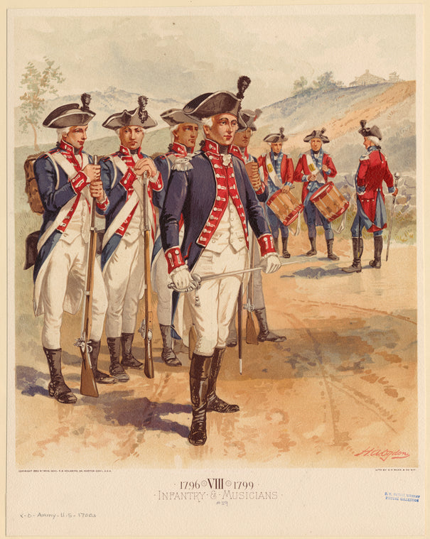 Infantry & musicians, 1796-1799