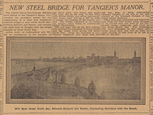 New steel bridge for Tangier's Manor