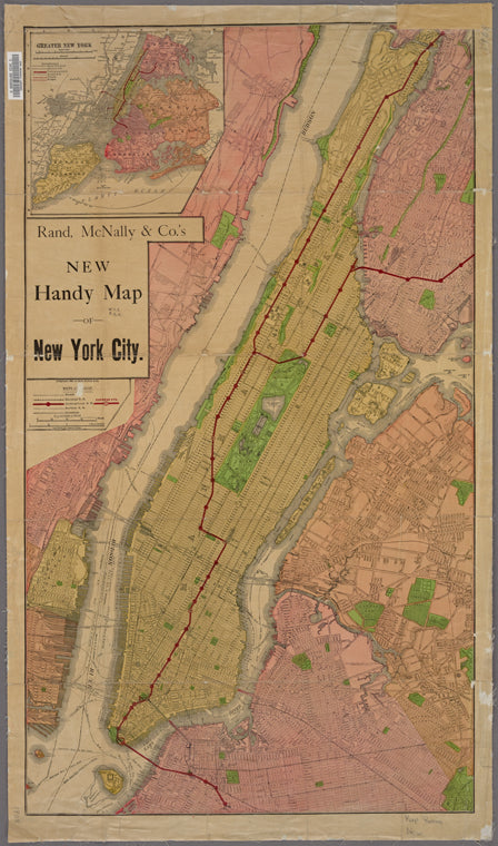 Rand, McNally & Co.'s new handy map of New York City