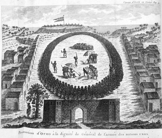Danish traders with Akwamu King, 1784.