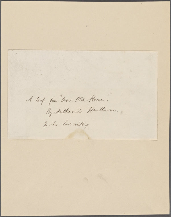 Journal leaf, about Warwick (13-14), used in Our Old Home. [n.d.]