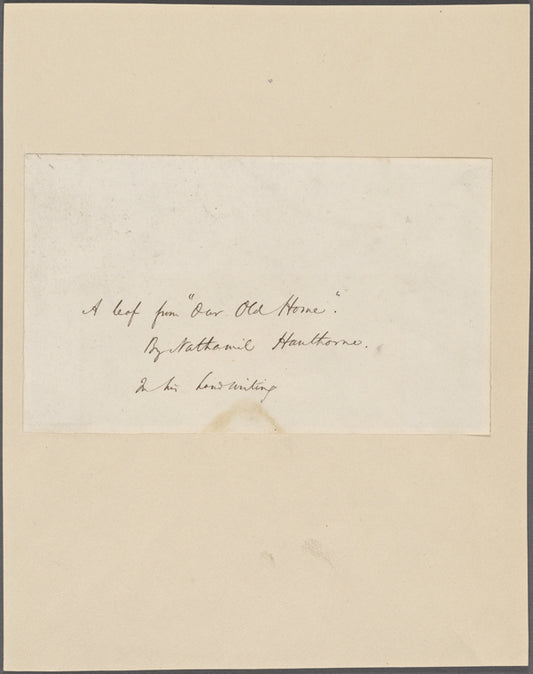 Journal leaf, about Warwick (13-14), used in Our Old Home. [n.d.]