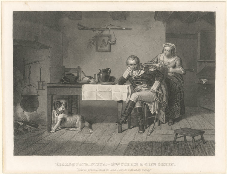 Female patriotism : Mrs. Steele and Genl. Green[e].