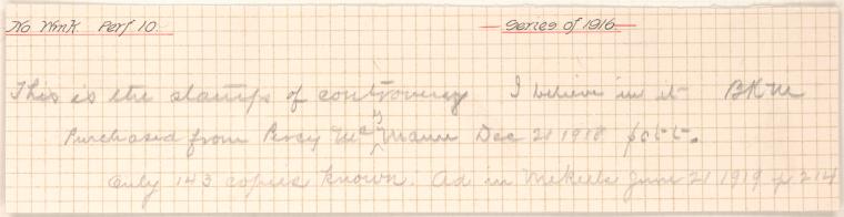 Note written by Benjamin K. Miller