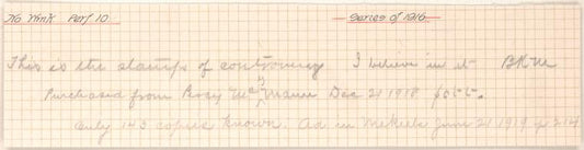 Note written by Benjamin K. Miller