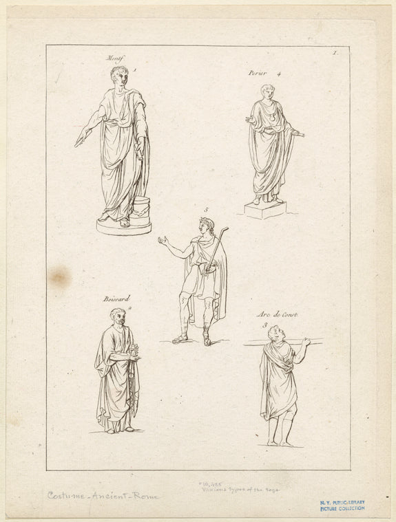 Various types of the toga