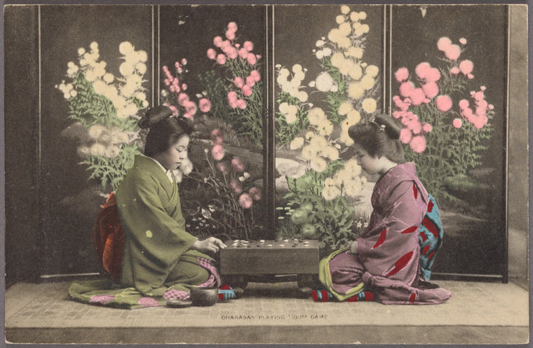 Ohanasan playing "go" game.