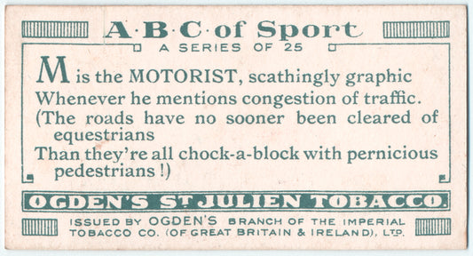 M is the MOTORIST, scathingly graphic ...