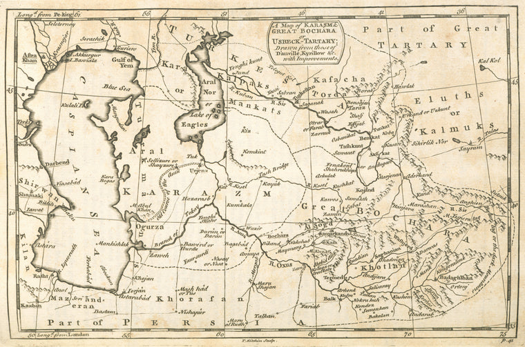 A map of Karasm & Great Bochara or Uzbeck Tartary