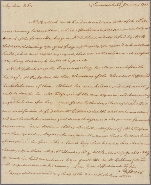 Letter to George Jones, Louisville [Ga.]