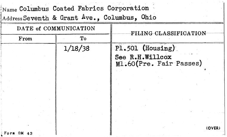 Columbus Coated Fabrics Corporation