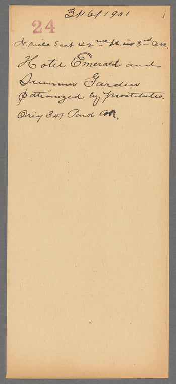 East 42nd Street near Third Avenue (North side) - Hotel Emerald and Summer Garden