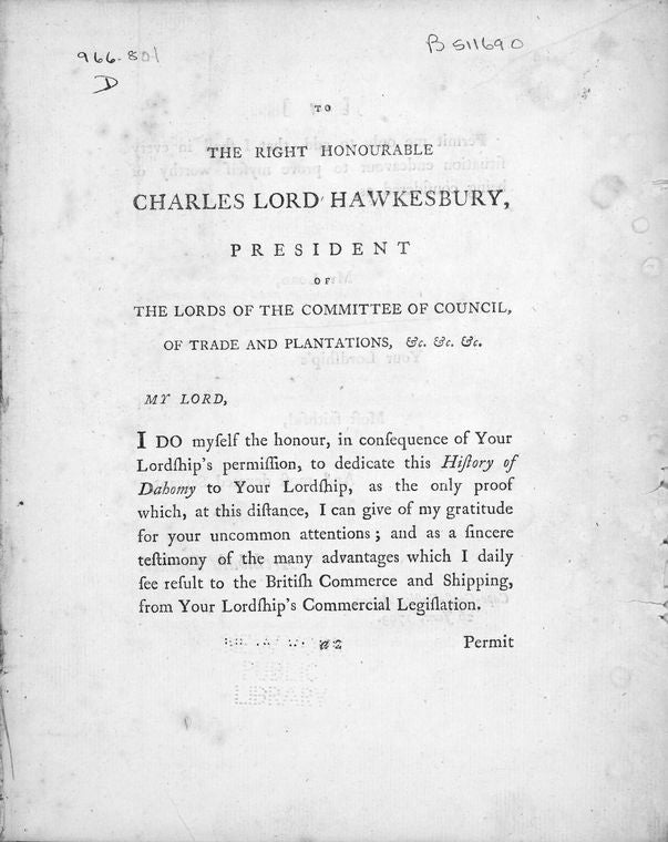 The history of Dahomy