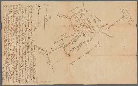 John Biddle's survey of 472 acres in Morris County, 1752 (survey of John Biddle's Land in Greenwich, Morris County (now in Warren County), by order of James Alexander)