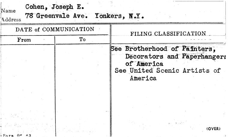 Cohen, Joseph E.