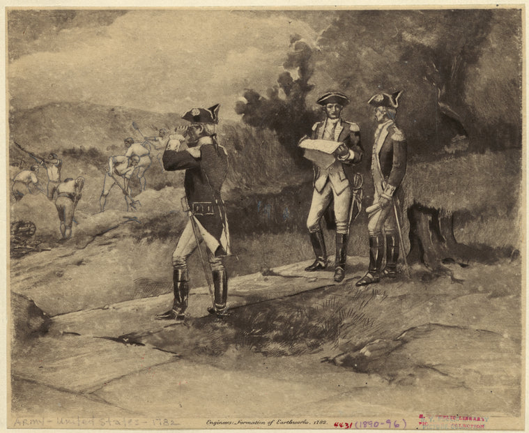 Engineers : Formation of earthworks, 1782