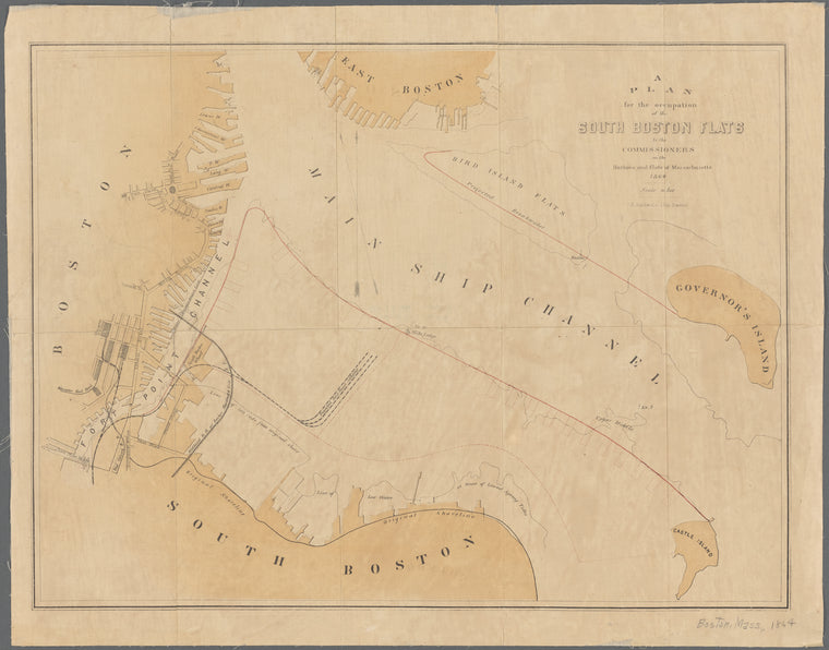 Plan for the occupation of the South Boston Flats, 1864
